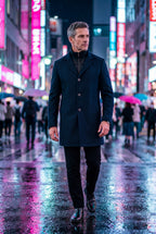 Liam | Tailored Three-button Winter Coat with Notched Lapel