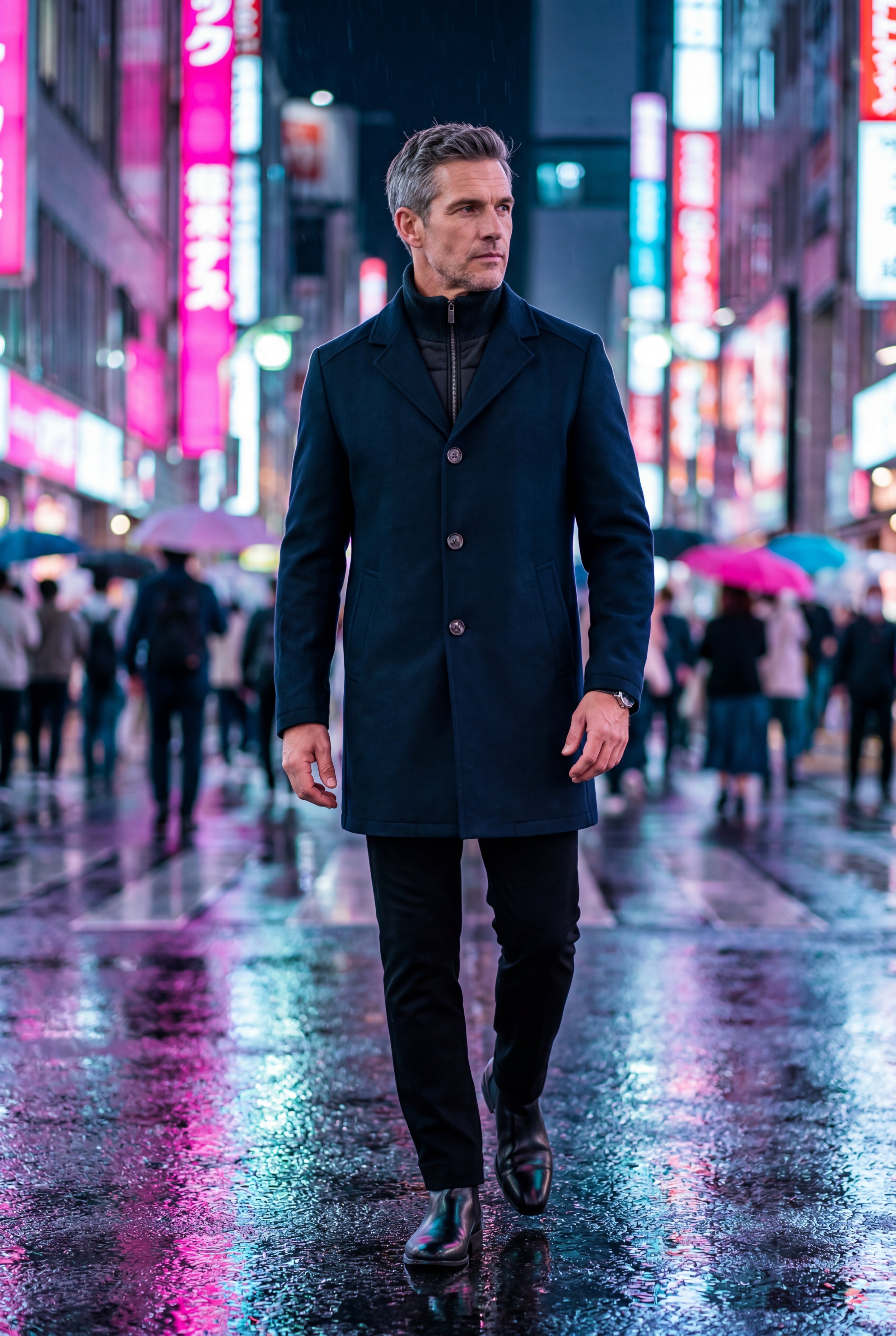 Liam | Tailored Three-button Winter Coat with Notched Lapel