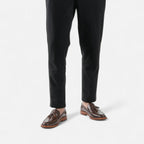Liam | Tassel Almond Toe Slip-on Loafers Dark Brown