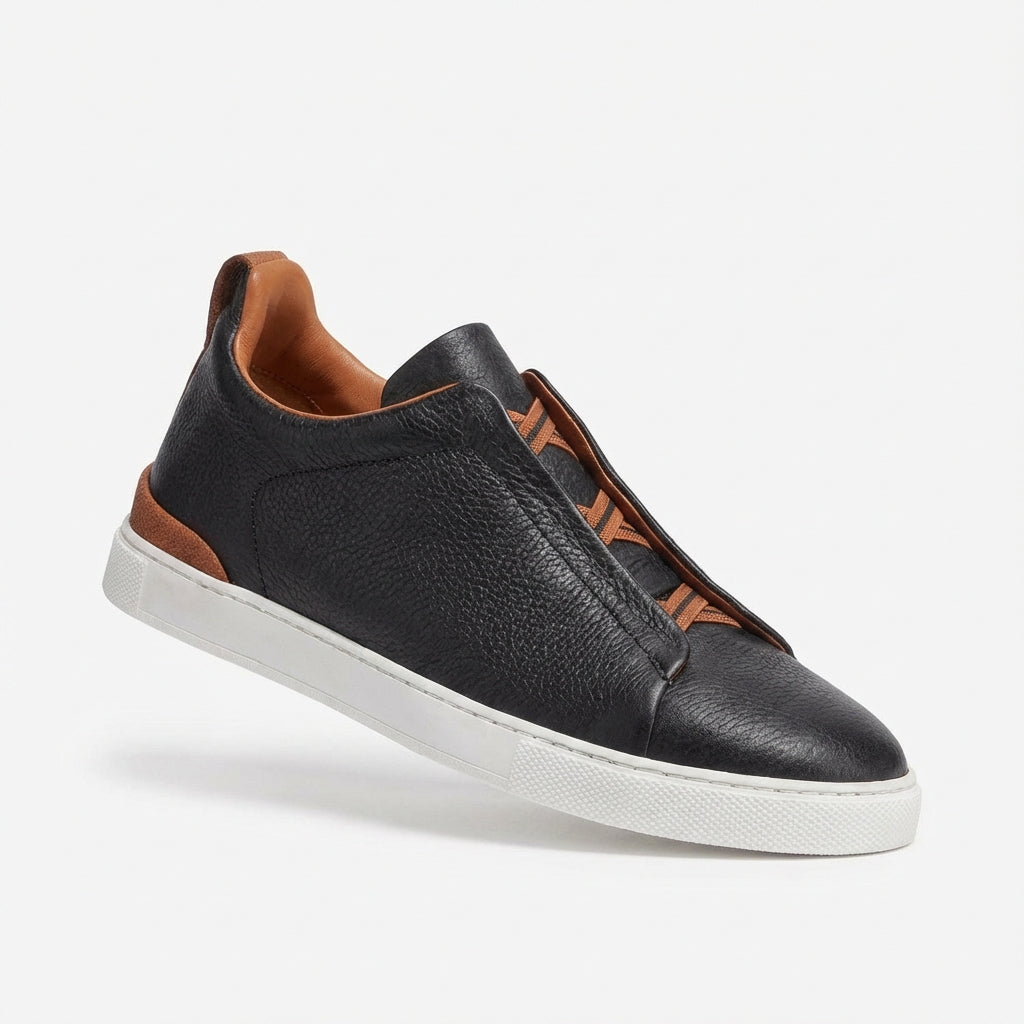 Liam | Textured Slip-on Low Top Sneakers