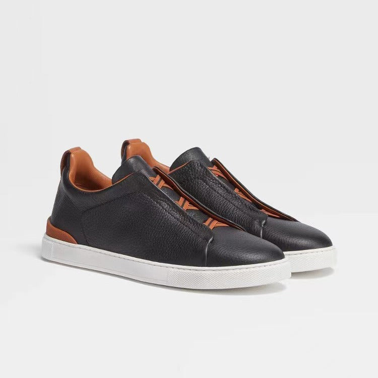 Liam | Textured Slip-on Low Top Sneakers