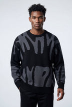 Abstract Intarsia Relaxed Crew Neck Jumper | James