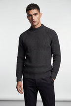 Liam | Chunky Ribbed Slim Fit Crewneck Sweater