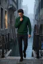 Liam | Chunky Ribbed Slim Fit Crewneck Sweater