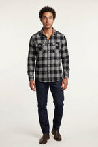 Kian | Large Check Plaid Long Sleeve Button Down Shirt
