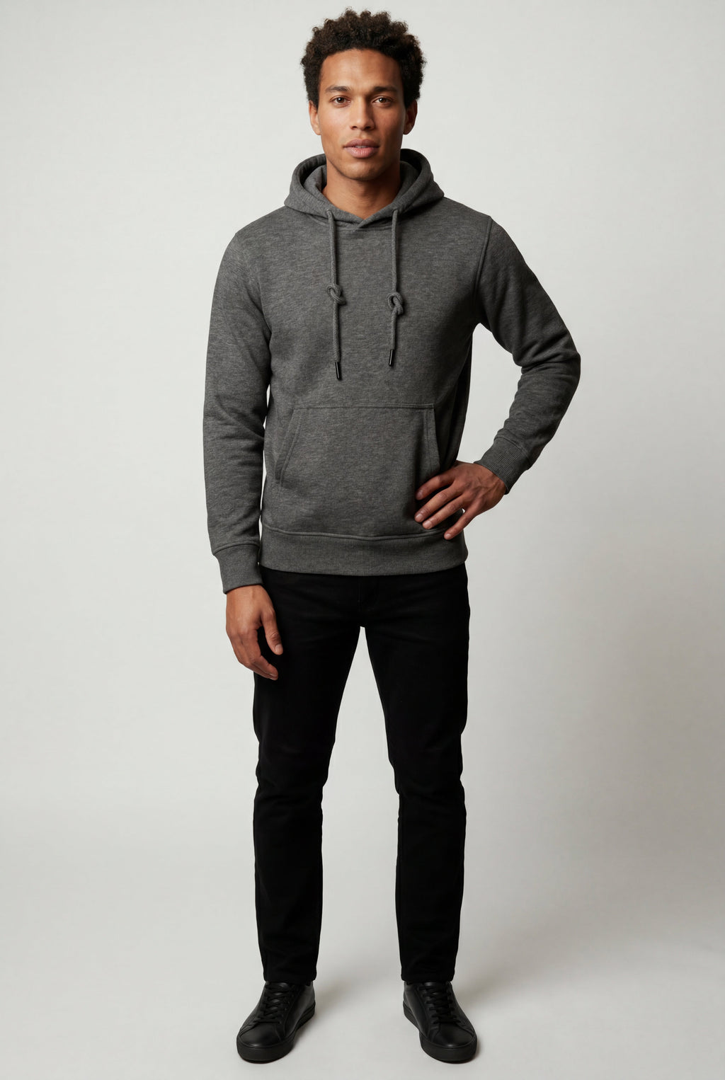 Men's Classic Drawstring Hood Regular Fit Pullover Hoodie