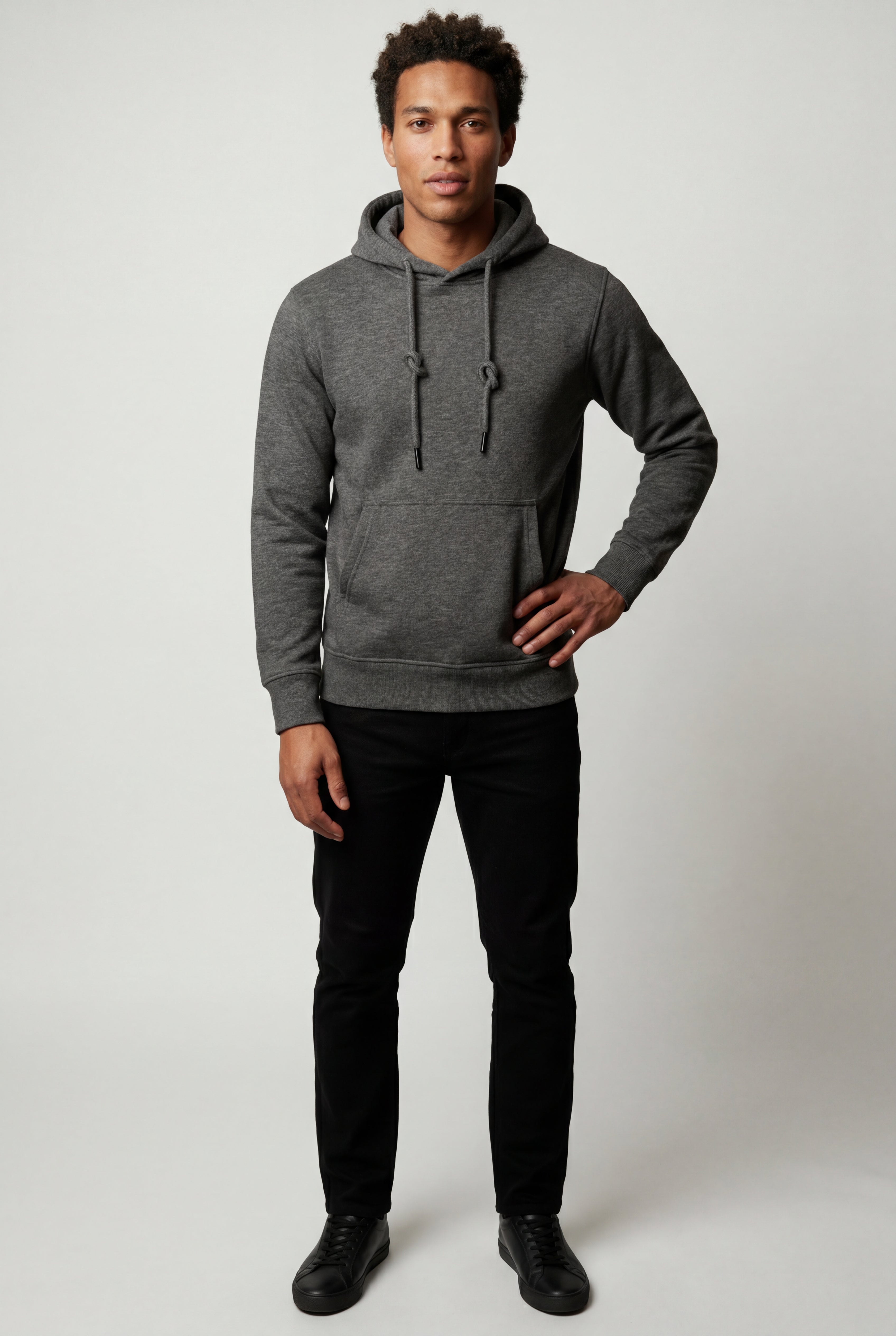 Men's Classic Drawstring Hood Regular Fit Pullover Hoodie