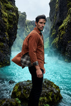 Kian | Men's Plaid Trim Button-Up Casual Shirt