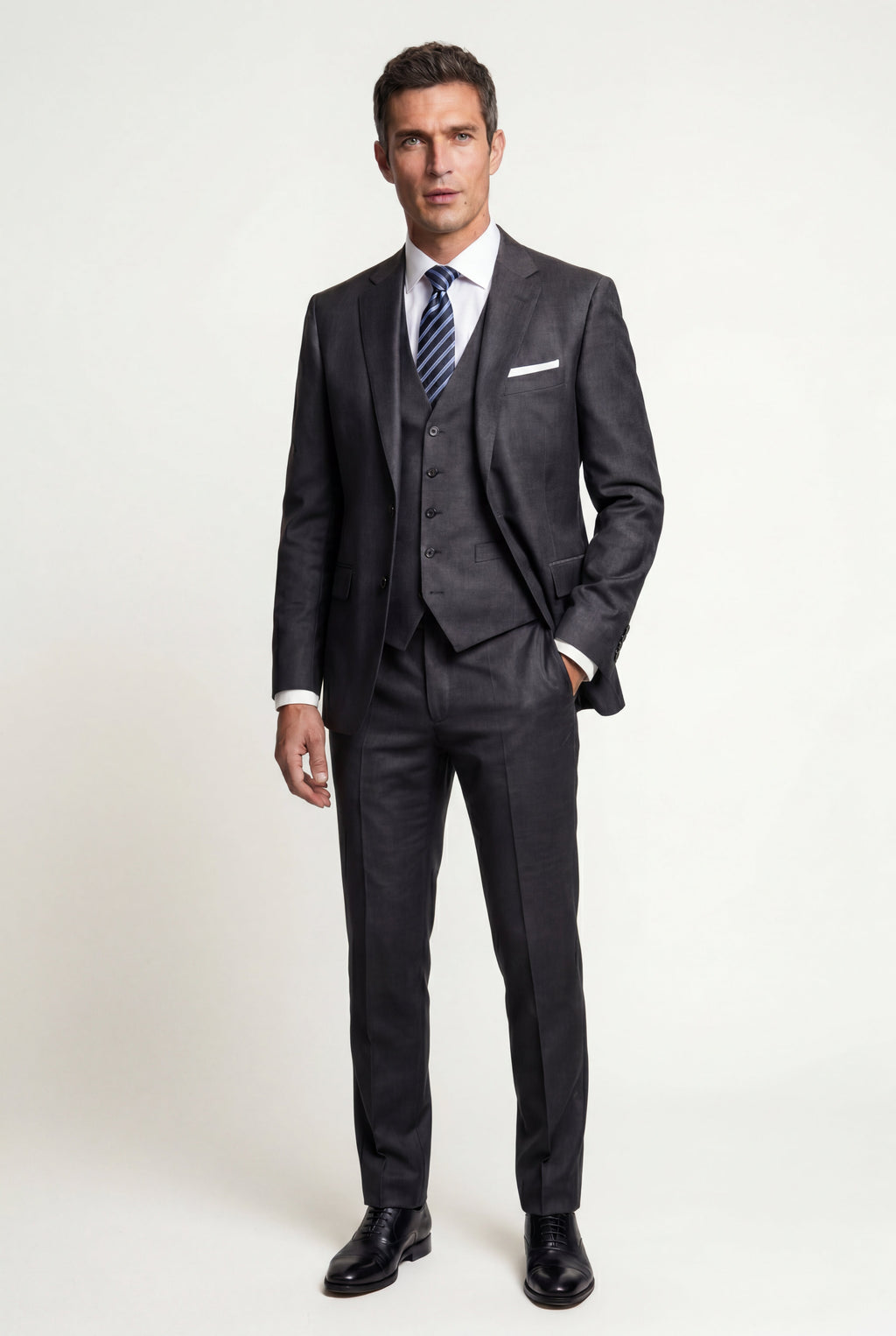 Liam | Slim Fit Three-piece Suit with Notch Lapel Vest