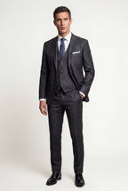 Liam | Slim Fit Three-piece Suit with Notch Lapel Vest