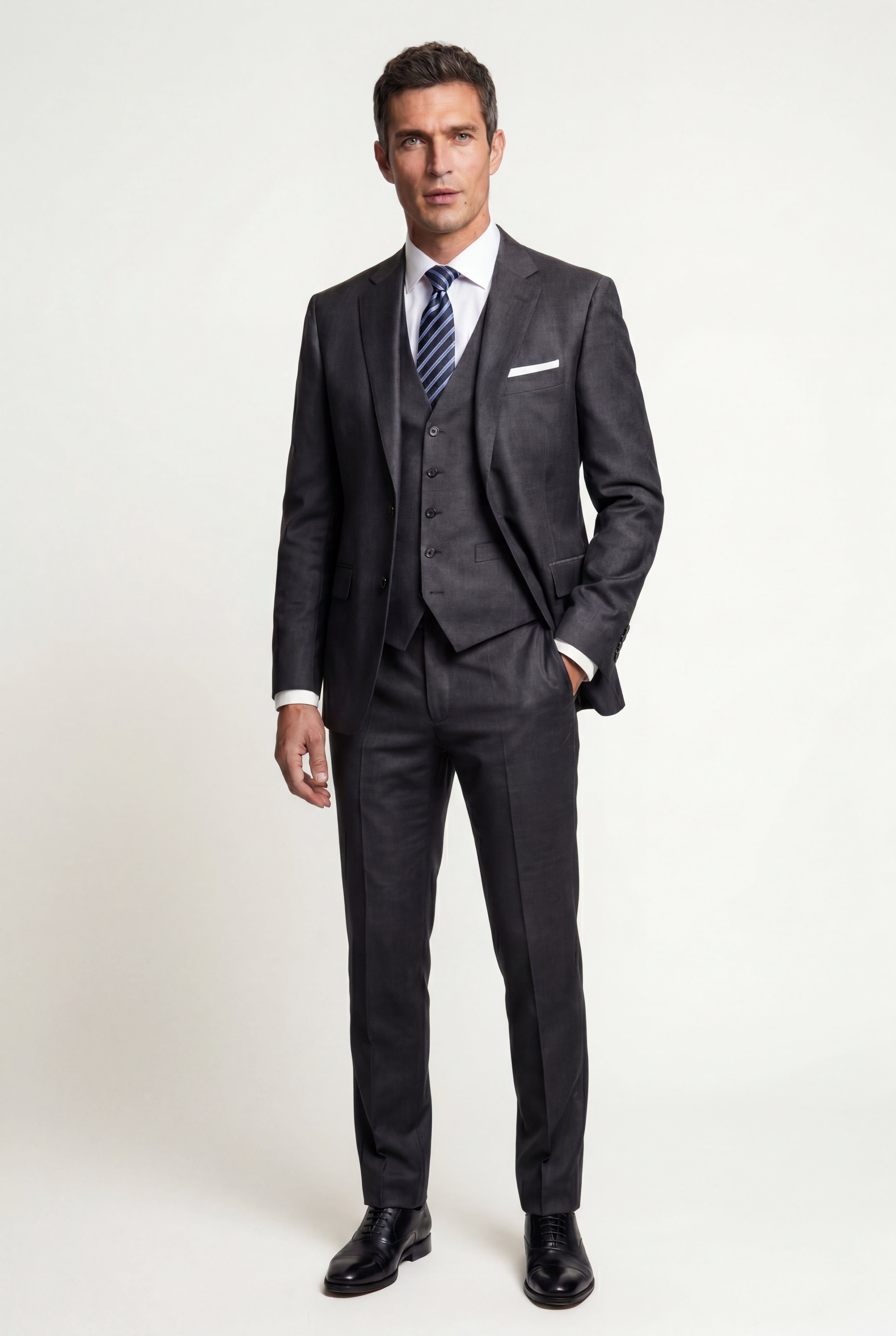 Liam | Slim Fit Three-piece Suit with Notch Lapel Vest