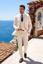 Liam | Slim Fit Three-piece Suit with Notch Lapel Vest
