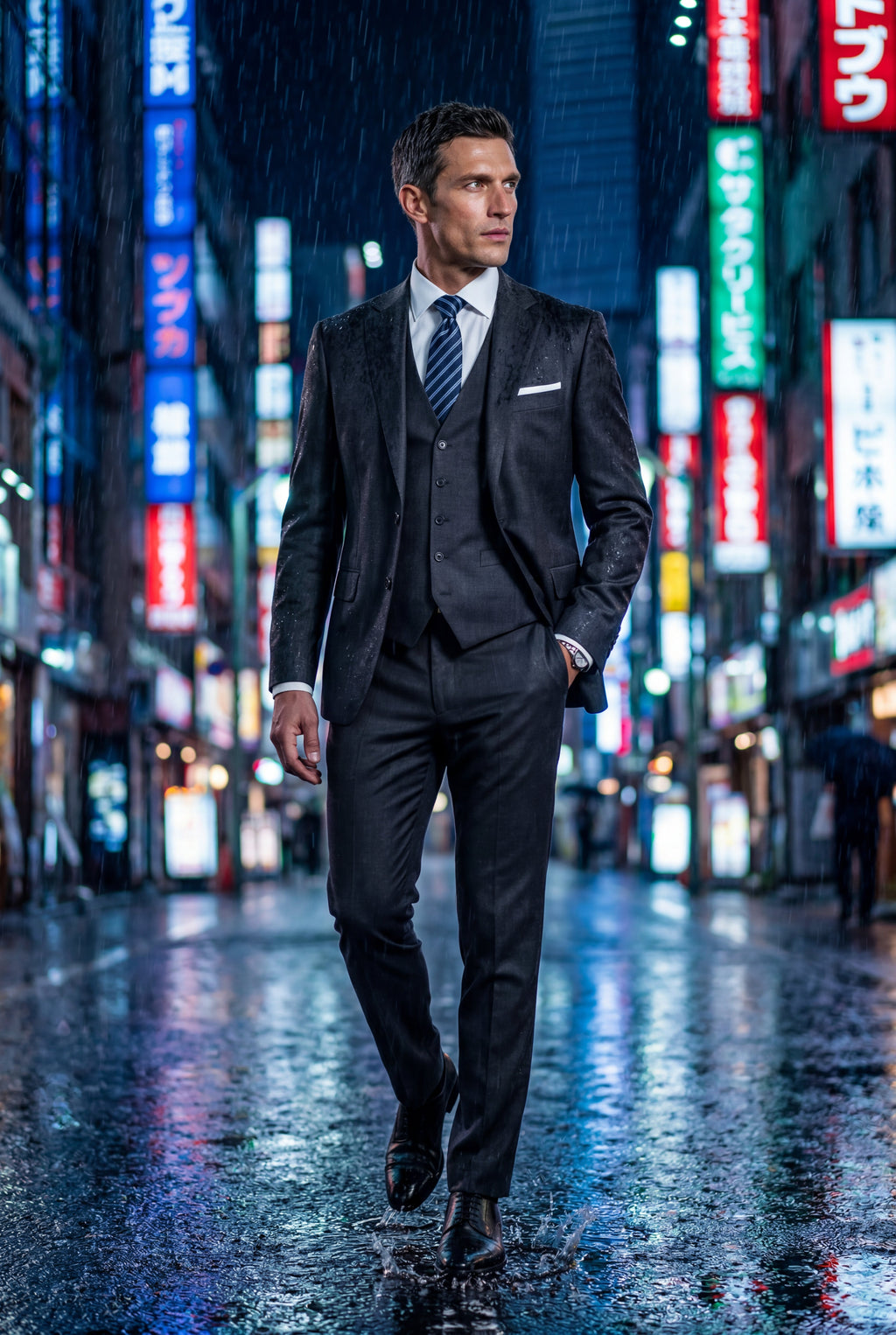 Liam | Slim Fit Three-piece Suit with Notch Lapel Vest