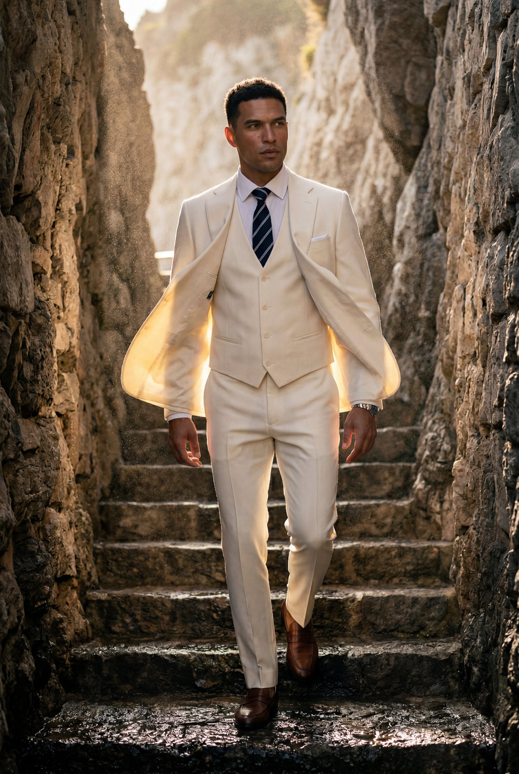 Liam | Slim Fit Three-piece Suit with Notch Lapel Vest