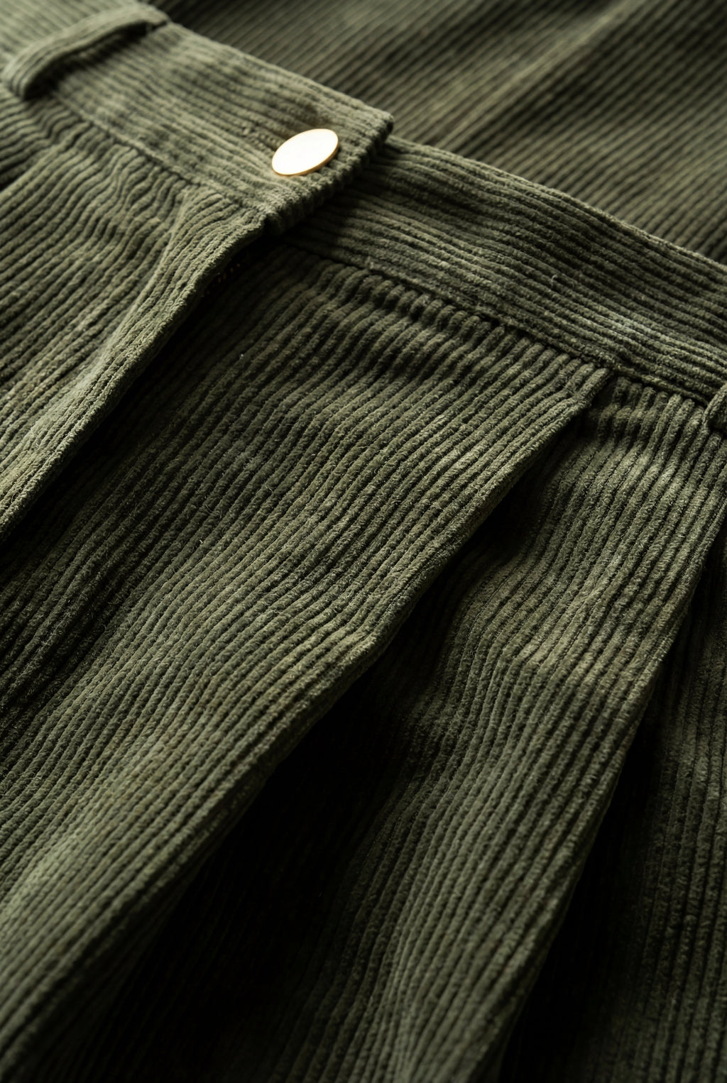 Alissa | High Waisted Olive Green A-line Mini Skirt For Women