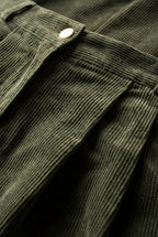 Alissa | High Waisted Olive Green A-line Mini Skirt For Women