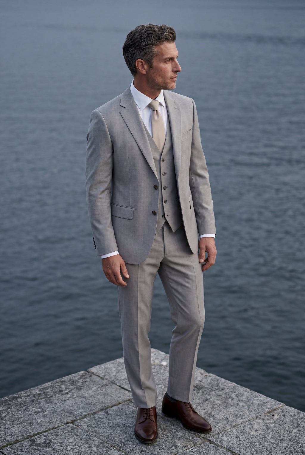 Liam | Slim Fit Three-piece Tailored Formal Suit Set