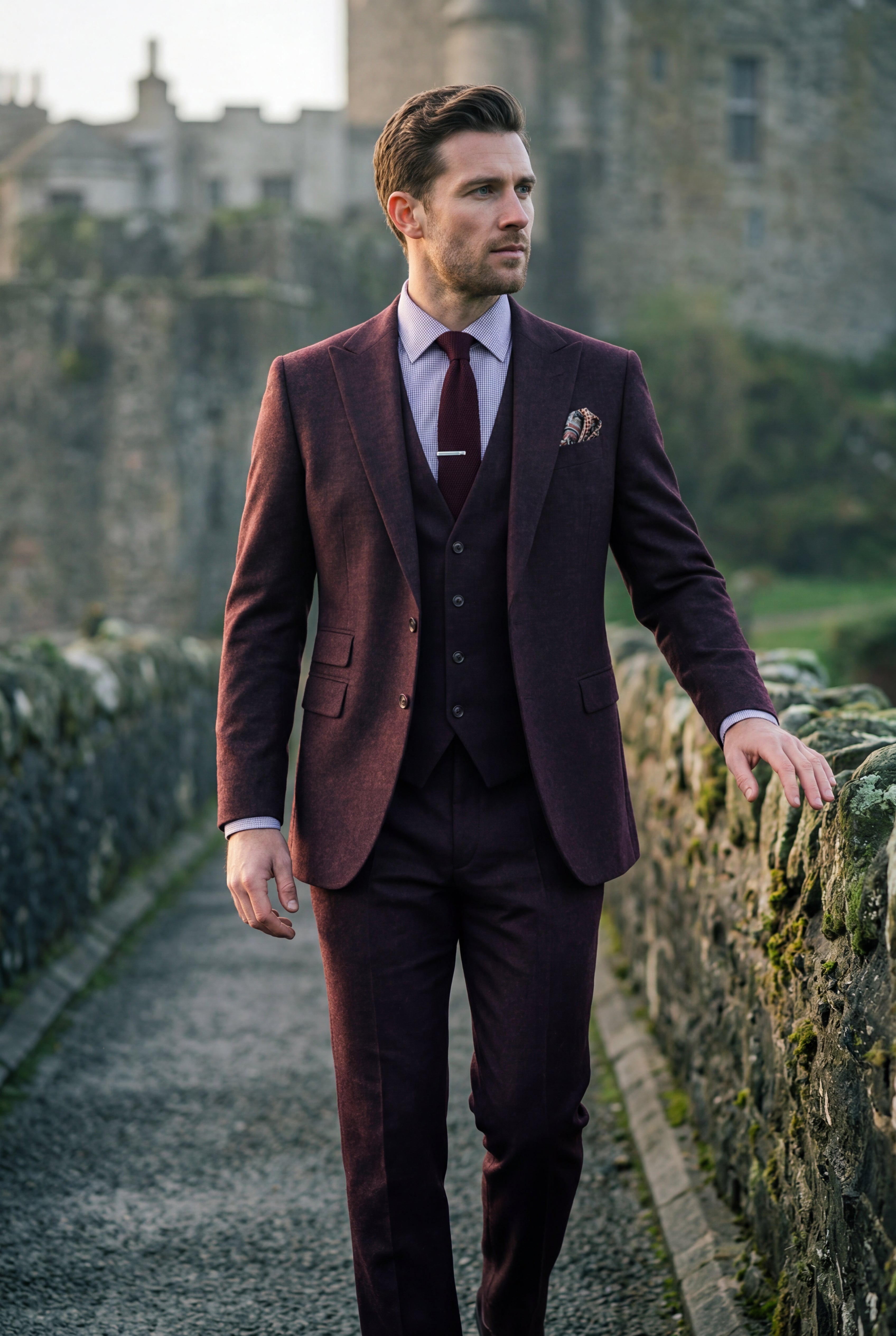 Liam | Slim Fit Three-piece Tailored Formal Suit Set