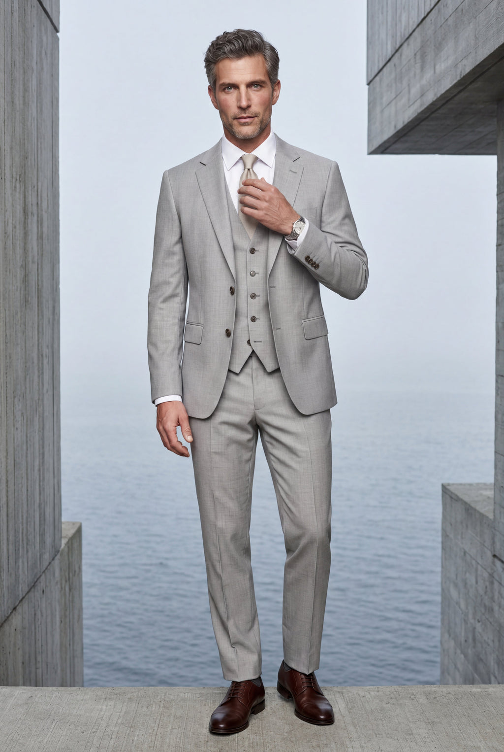 Liam | Slim Fit Three-piece Tailored Formal Suit Set