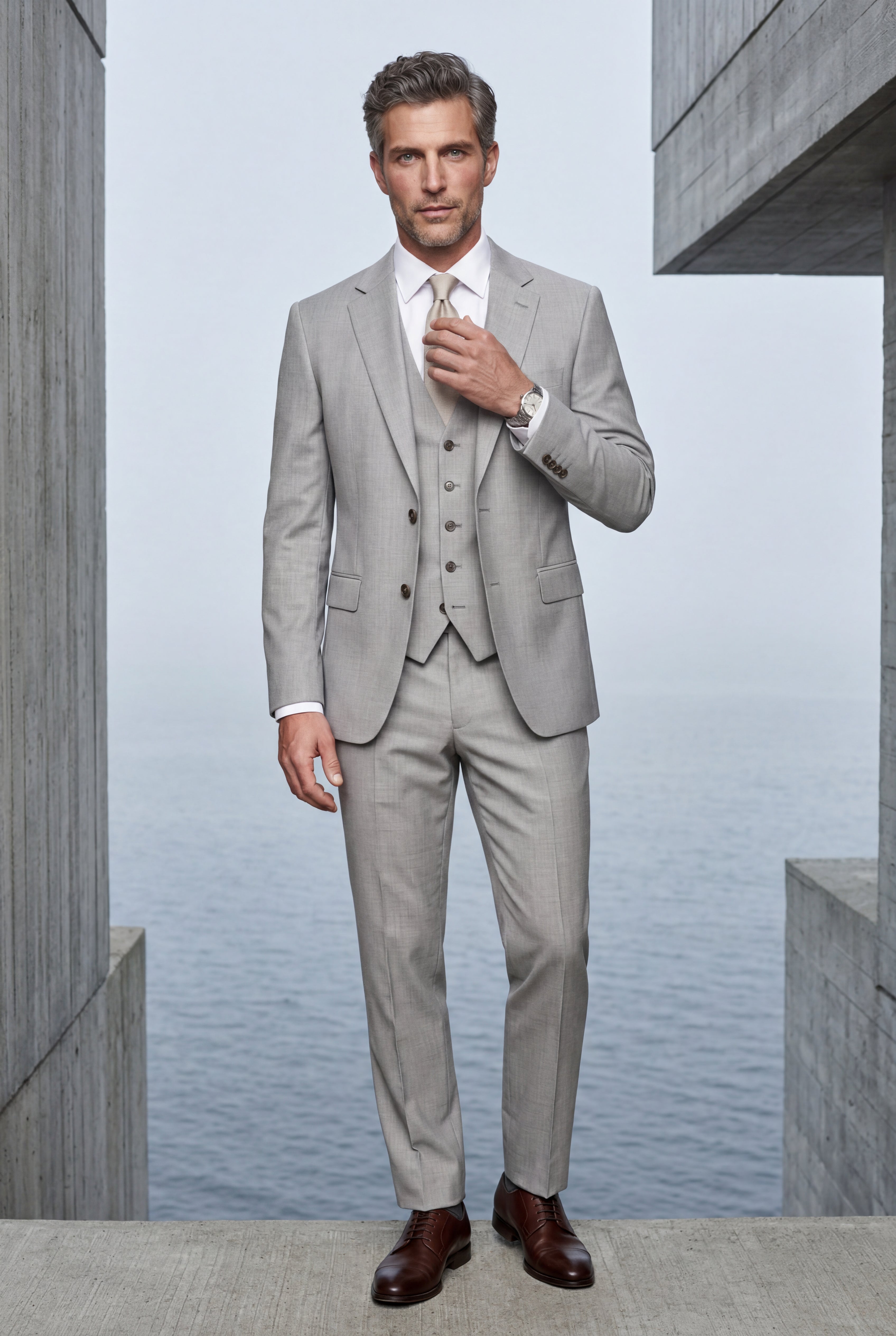 Liam | Slim Fit Three-piece Tailored Formal Suit Set