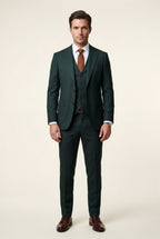 Gio | Slim-fit Three-piece Wedding Suit with Notch Lapel Blazer