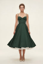 Alyssa | Sweetheart Neckline Fit and Flare Midi Cocktail Dress For Women