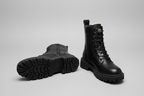 Maria - Black Leather Women's Winter Boots