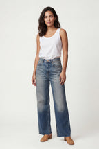 Lia | High-waisted Wide Leg Full-length Jeans