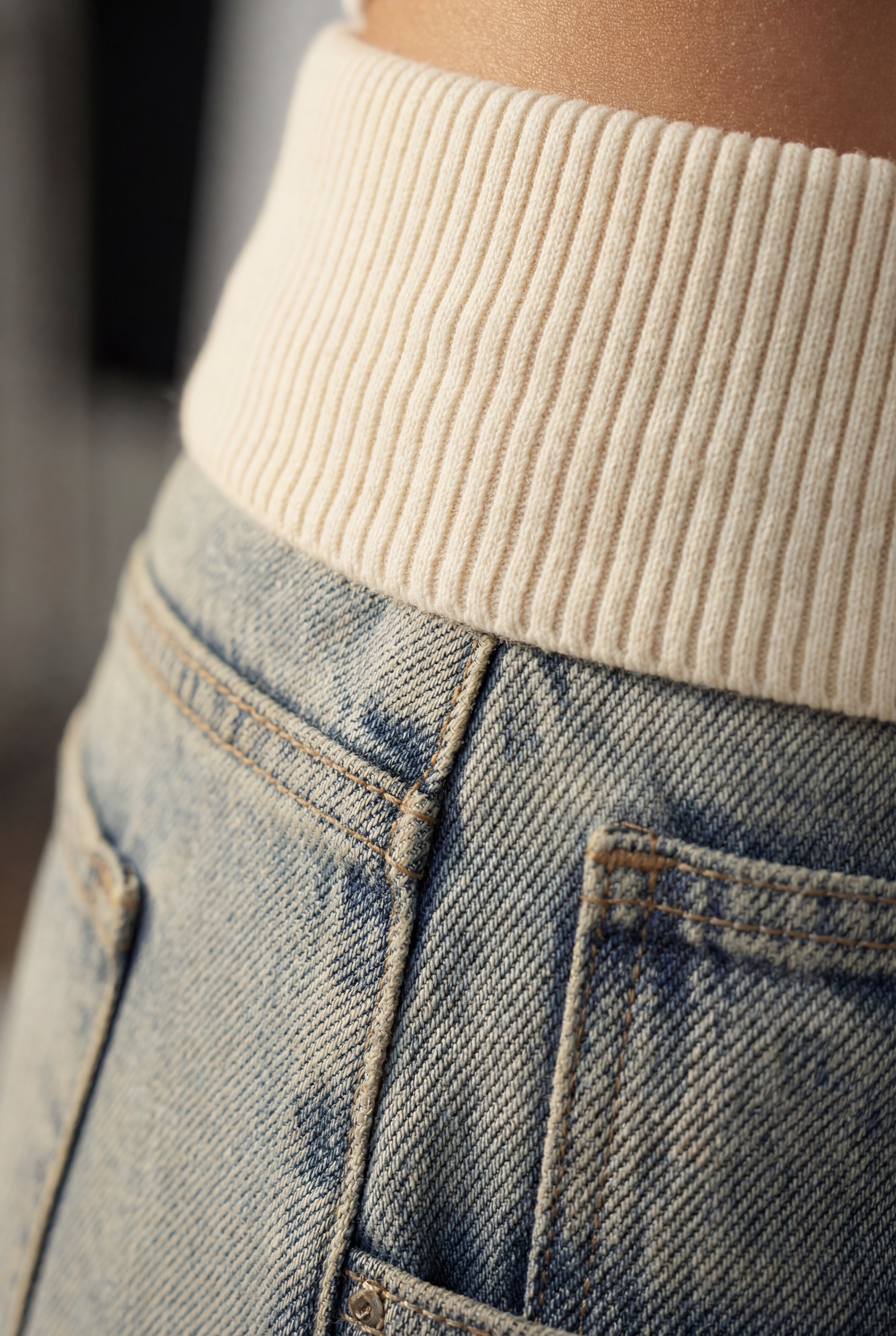 Lia | Light Blue Wide-leg Baggy Jeans with Elastic Waistband