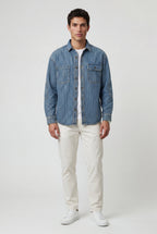 Kian | Pinstripe Button-up Shirt with Chest Pockets