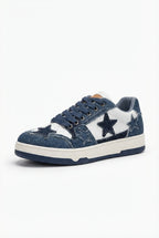 Lia | Women's Star Patch 90s-Inspired Low-Top Sneakers