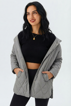 Lina | Quilted Hooded Jacket