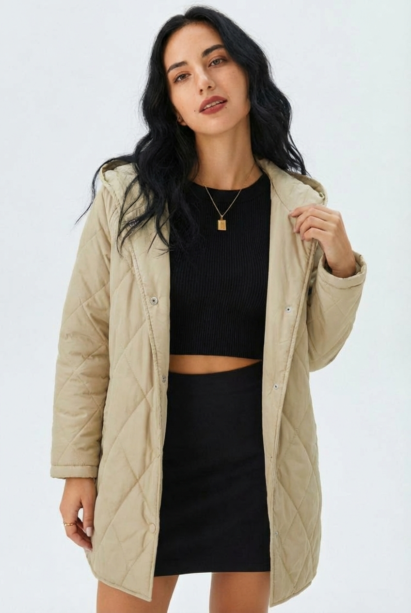 Lina | Quilted Hooded Jacket