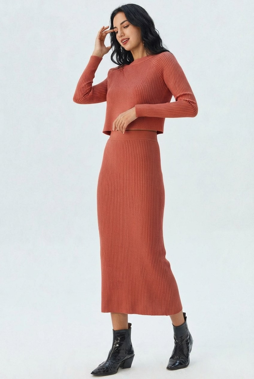 Lisa | Ribbed Knit Set