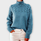 Eva Maria - Women's Sweater with Cable Knit Detail
