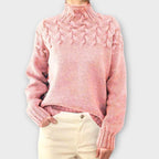 Eva Maria - Women's Sweater with Cable Knit Detail