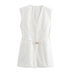 The Mae Elisa Tailored Vest & Wide Leg Pants