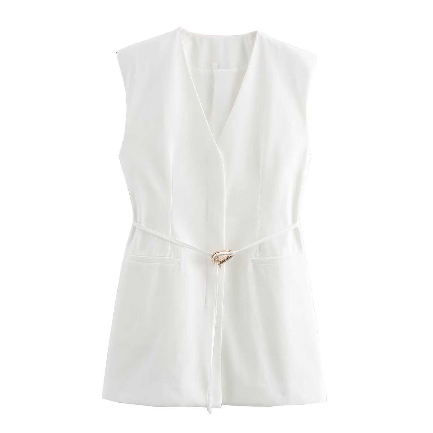 The Mae Elisa Tailored Vest & Wide Leg Pants