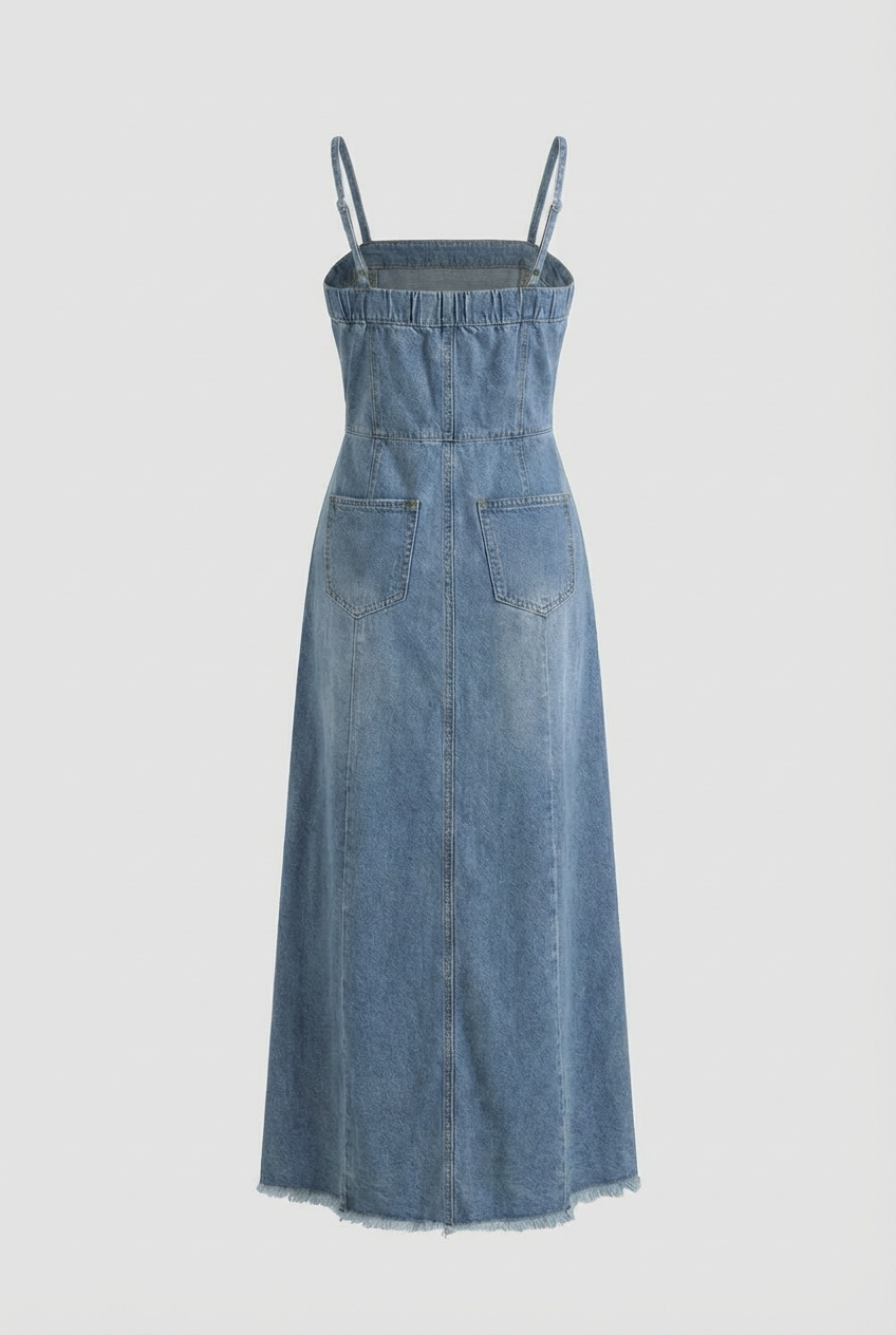 Lina | Denim Maxi Dress