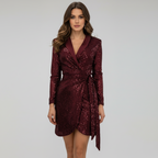 Elviana Chiara - Elegant Women's Blazer Dress with Belt