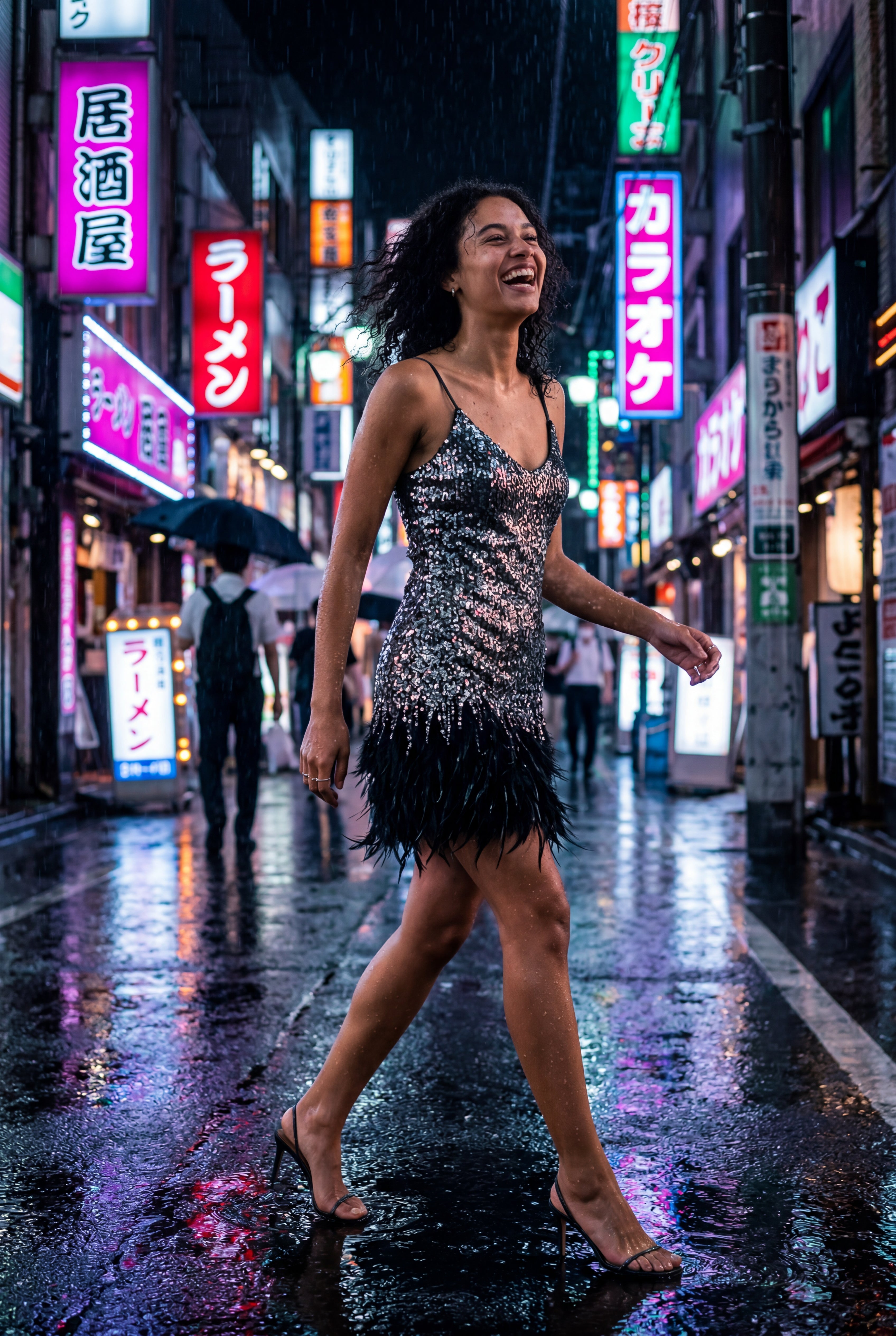 Alessia | Fringe Feather-trim Mini Cocktail Dress For Women