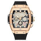 Milan | Textured Dial Rectangular Chronograph Dress Watch