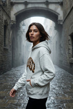 Lia | Animal Print Appliqué Relaxed Fit Casual Hoodie
