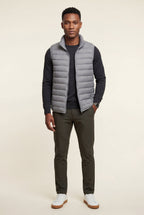 Lightweight High Collar Padded Vest with Slim Silhouette | Liam