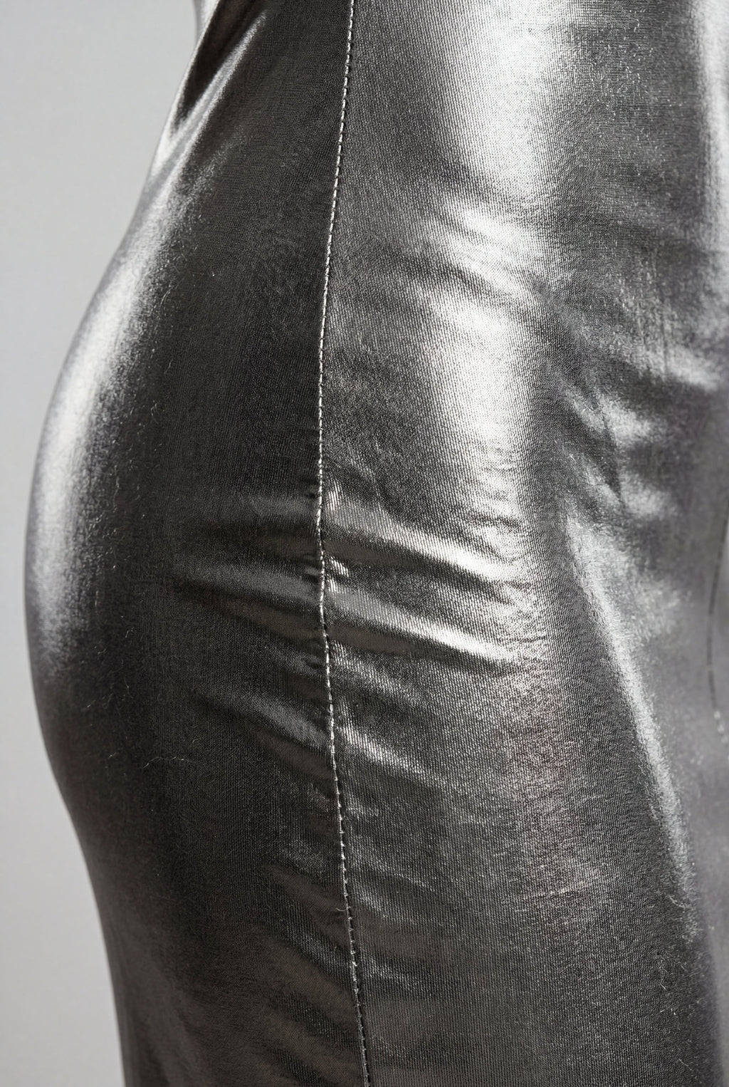 Elcevi | Liquid Metallic Bodycon Maxi Dress with Cami Straps For Women