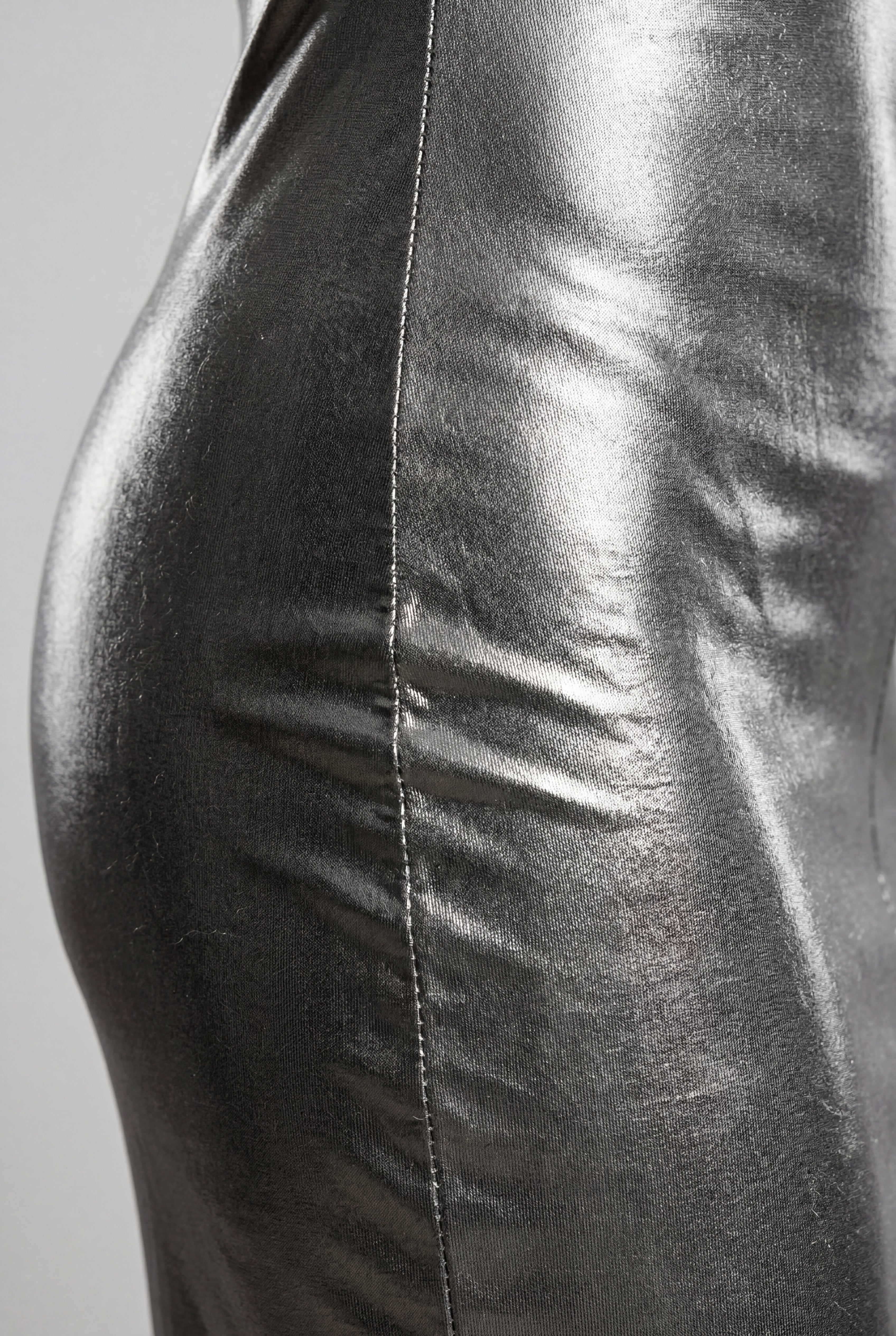 Elcevi | Liquid Metallic Bodycon Maxi Dress with Cami Straps For Women