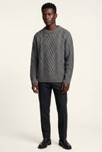 Men's Cable Crew Neck Classic Fit Sweater | James