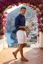 Elcevi | Pleated Front Tailored Above-Knee Shorts For Men