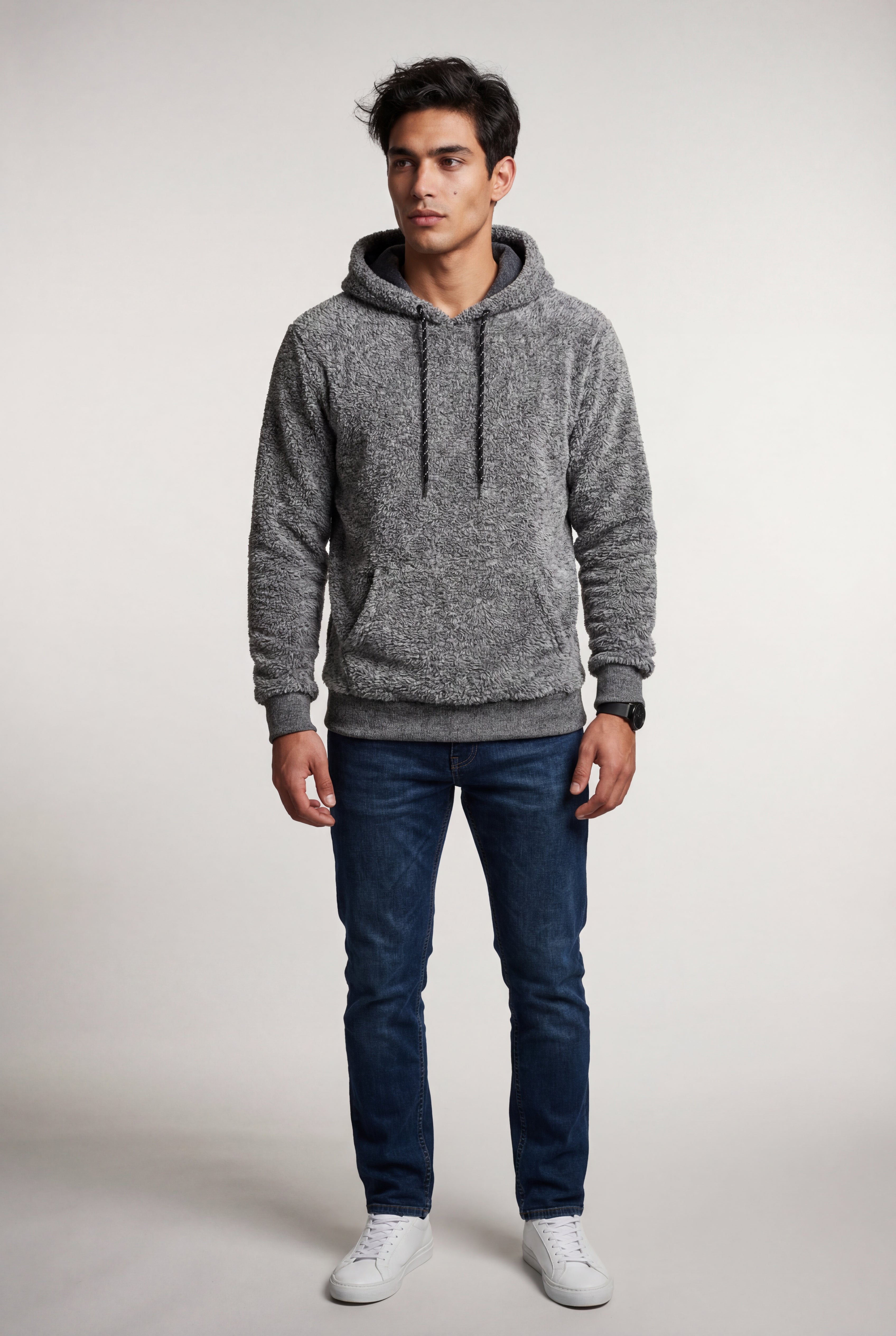 Liam | Modern Fit Plush Hoodie with Kangaroo Pocket