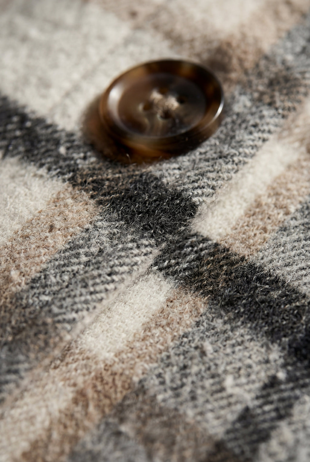 Kim | Oversized Plaid Shirt Coat with Patch Pockets